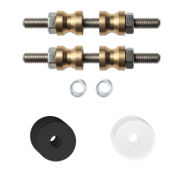 GPF996961DB22 glasdeur bevestigingsset t.b.v grepen met dubbelzijdige bevestiging zwarte rozet 22x2mm