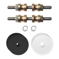 GPF996961DB35 glasdeur bevestigingsset t.b.v grepen met dubbelzijdige bevestiging zwarte rozet 35x2mm
