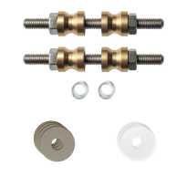 GPF9969A3DB glasdeur bevestigingsset t.b.v. grepen met dubbelzijdige bevestiging Mocca blend rozet