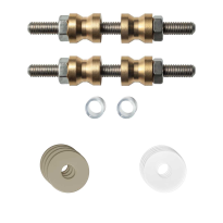 GPF9969A4DB19 glasdeur bevestigingsset t.b.v grepen met dubbelzijdige bevestiging Champagne blend rozet 19x2mm