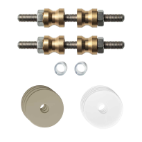 GPF9969A4DB27 glasdeur bevestigingsset t.b.v grepen met dubbelzijdige bevestiging Champagne blend rozet 27x2mm