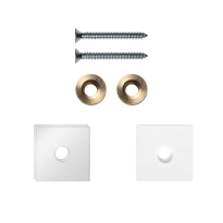 GPF997062EB24 enkele greep bevestigingsset wit op hout blinde montage 24x24x2mm
