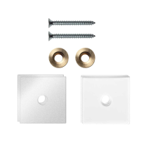 GPF997062EB32 enkele greep bevestigingsset wit op hout blinde montage 32x32x2mm