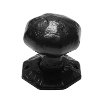 KP3056 smeedijzeren knopkruk 55mm op rozet 58mm draaibaar