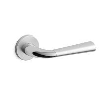 S101R Start deurkruk op rozet rechtswijzend, satinchrome/chrome