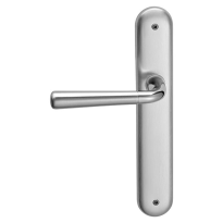 S90L Special deurkruk op langschild blind linkswijzend, chrome/satinchrome