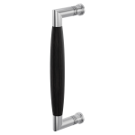Deurgreep ton model Ika RVS geborsteld met ebbenhout 207x63mm