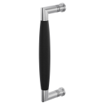 Deurgreep ton model Ika RVS geborsteld met zwart 207x63mm
