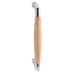 Deurgreep ton model Ika RVS gepolijst met beukenhout 157x62mm