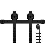 GPF0501.61 schuifdeursysteem Raskas zwart 400 cm (2 x 200 cm schuifdeurrail)