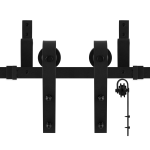GPF0550.61 Dubbel schuifdeursysteem Lanka zwart 150 cm