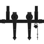 GPF0554.61 Dubbel schuifdeursysteem Nuoli zwart 170 cm