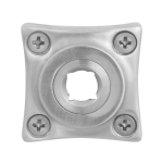 GPF1100.09L/R rozet 38x38x5mm RVS geborsteld links-/rechtsdraaiend