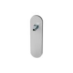 GPF1100.10.442 kortschild afgerond PC72 RVS geborsteld met vastgelaste knopvastzetter