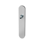 GPF1100.20 langschild afgerond RVS geborsteld met vastgelaste knopvastzetter