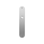 GPF1100.21L/R plaatschild afgerond blind links-/ rechtsdraaiend RVS geborsteld