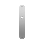 GPF1100.22L/R plaatschild afgerond blind links-/ rechtsdraaiend RVS geborsteld