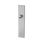 GPF1100.25.400 langschild rechthoekig blind RVS geborsteld met vastgelaste knopvastzetter