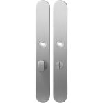 GPF1100.70 langschild XL afgerond WC57/5 grote knop RVS geborsteld