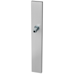 GPF1100.75 langschild XL rechthoekig RVS geborsteld met vastgelaste knopvastzetter