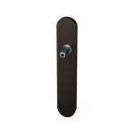 GPF1120.A1.432 langschild afgerond PC55 Dark blend met vastgelaste knopvastzetter