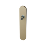 GPF1120.A4.401 langschild afgerond BB56 Champagne blend met vastgelaste knopvastzetter