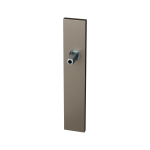 GPF1125.A3.401 langschild rechthoekig BB56 Mocca blend met vastgelaste knopvastzetter