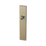 GPF1125.A4 langschild rechthoekig Champagne blend met vastgelaste knopvastzetter