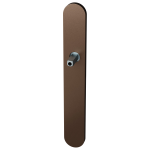 GPF1170.A2 langschild XL afgerond Bronze blend met vastgelaste knopvastzetter