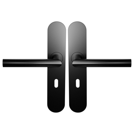 BLA115 zw deurkruk op schild afg. BB56