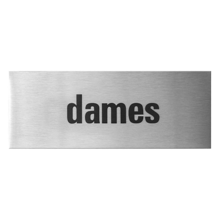 RVS deurbordje 'Dames' 50x130x1 mm