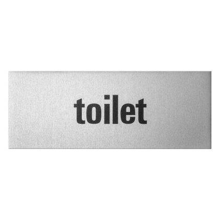 Aluminium deurbord 'Toilet' 50x130x0,5mm