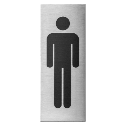 RVS pictogram 'Heren' 130x50x1 mm