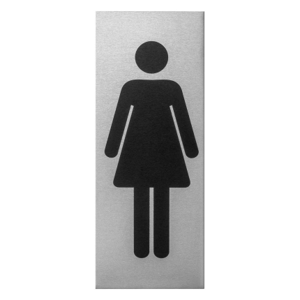 Alu pictogram 'Dames' 130x50x0,5 mm