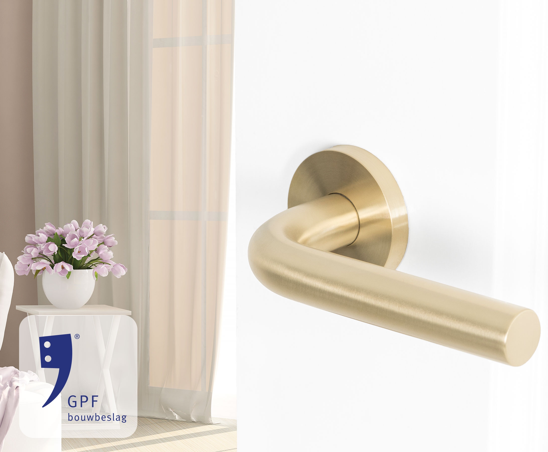 GPF bouwbeslag finish messing satin sfeerafbeelding