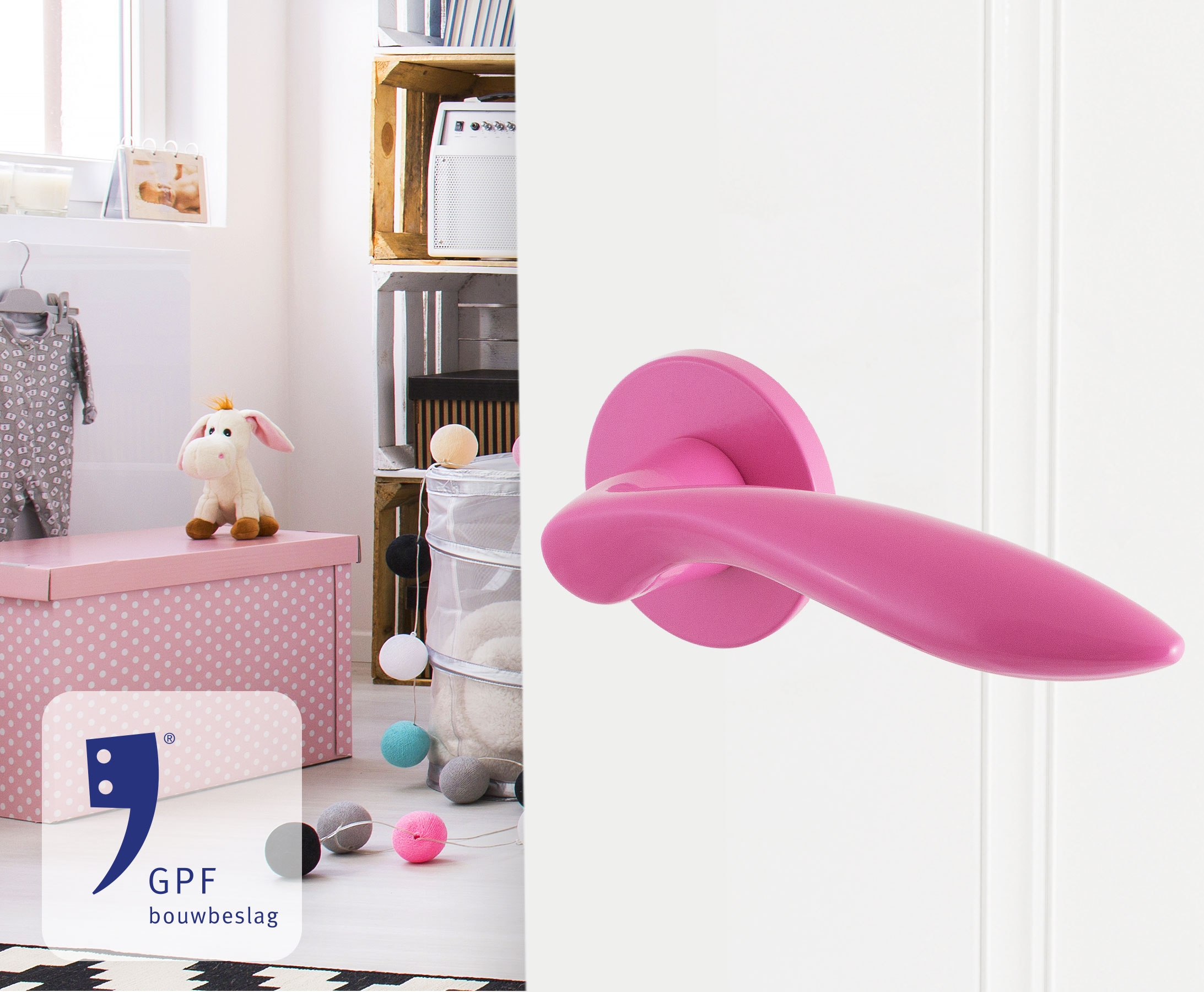 GPF bouwbeslag finish roze